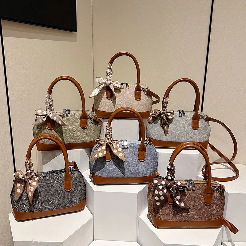 Sac à main rétro à volants pour femmes, imprimé haut de gamme, idéal pour les sorties décontractées, 2024