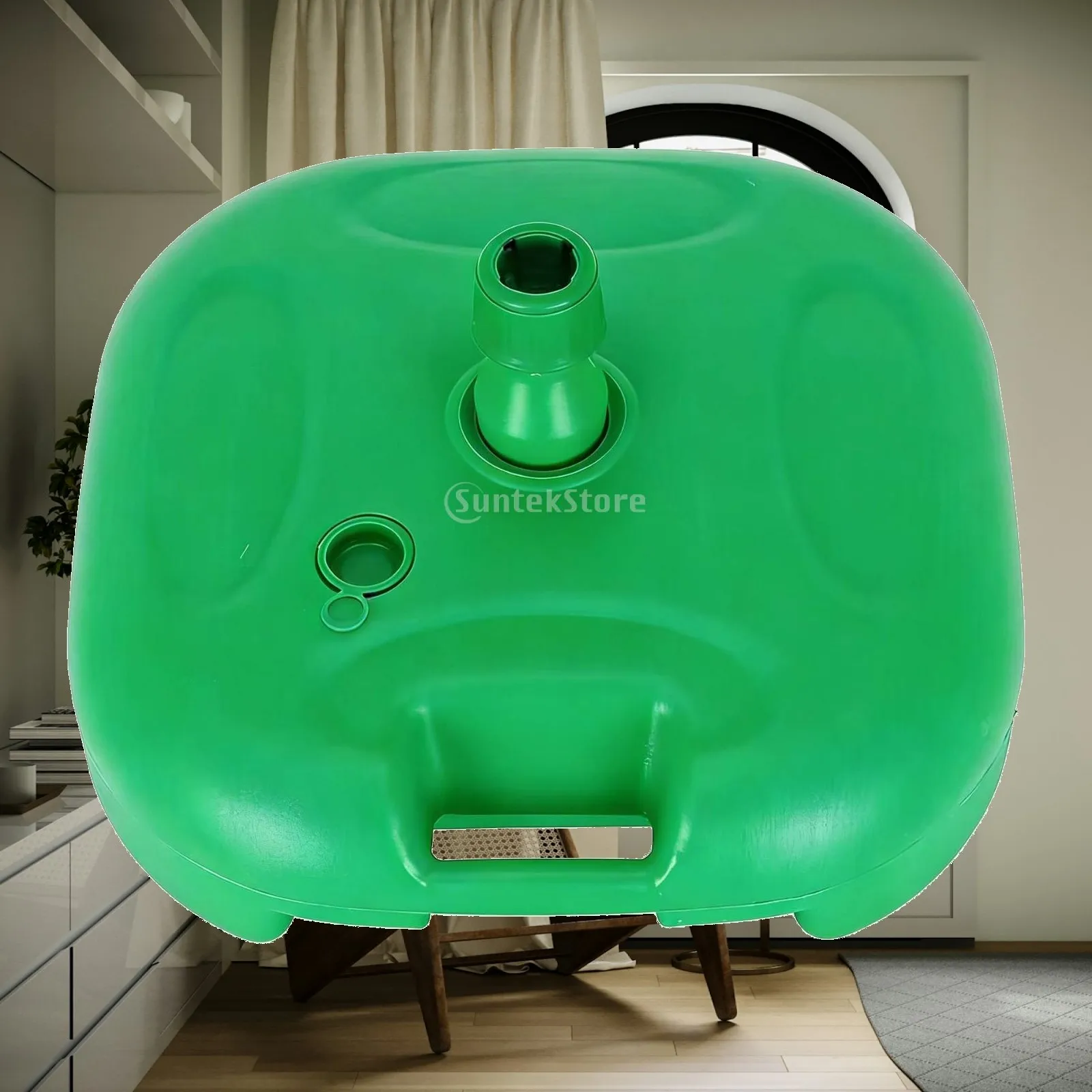 Reliable Refillable Umbrella Base for Outdoor Sun Canopy with Recessed Grip and Center Socket