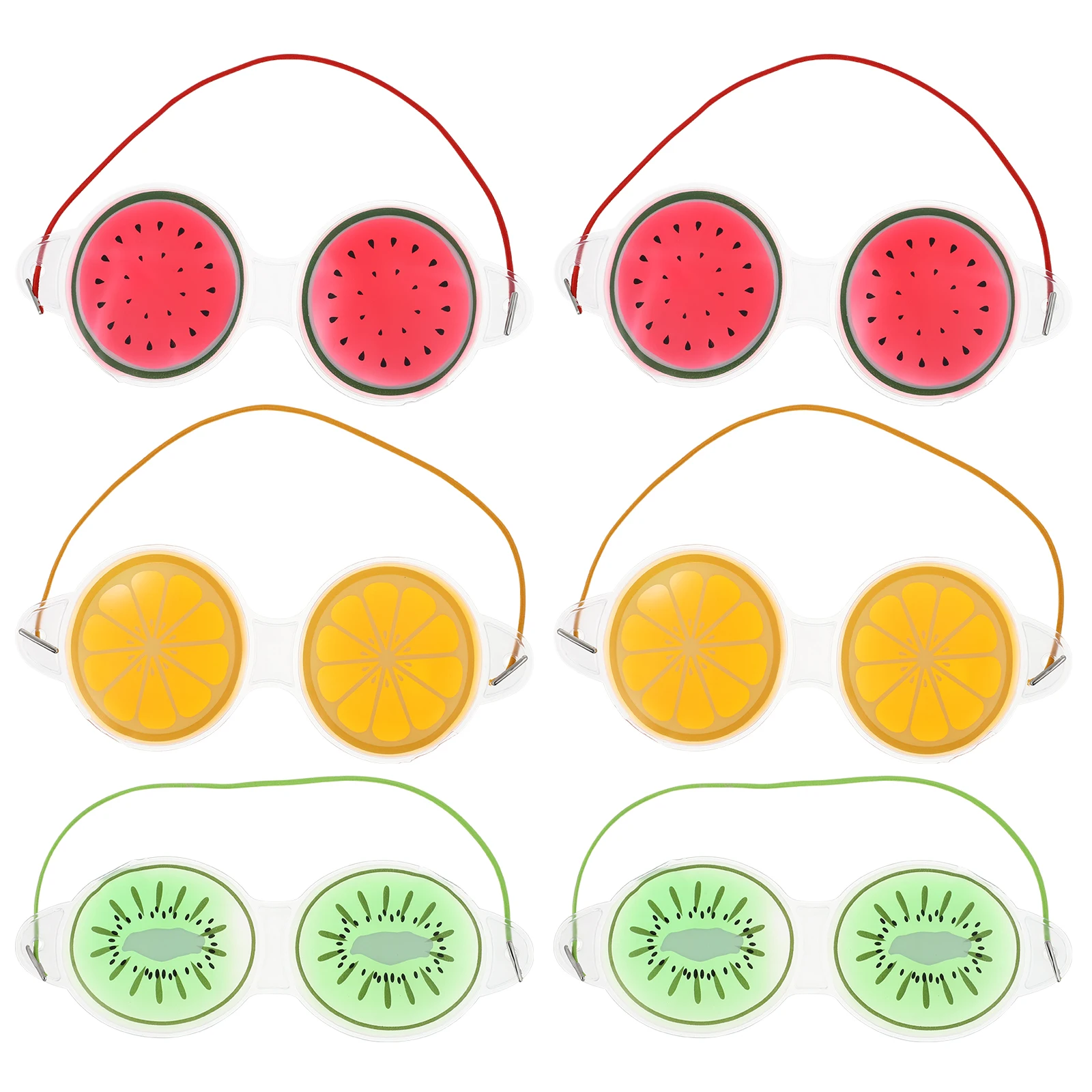 

6 Pcs Cold Hot Compress Eye Mask Soft Portable Reusable Cartoon Blindfold Cooling Therapy Relief Black Ice Patch