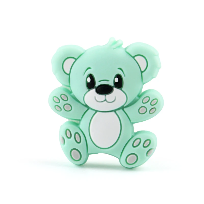 3D Bear Silicone Beads for DIY Keychains and Crafts