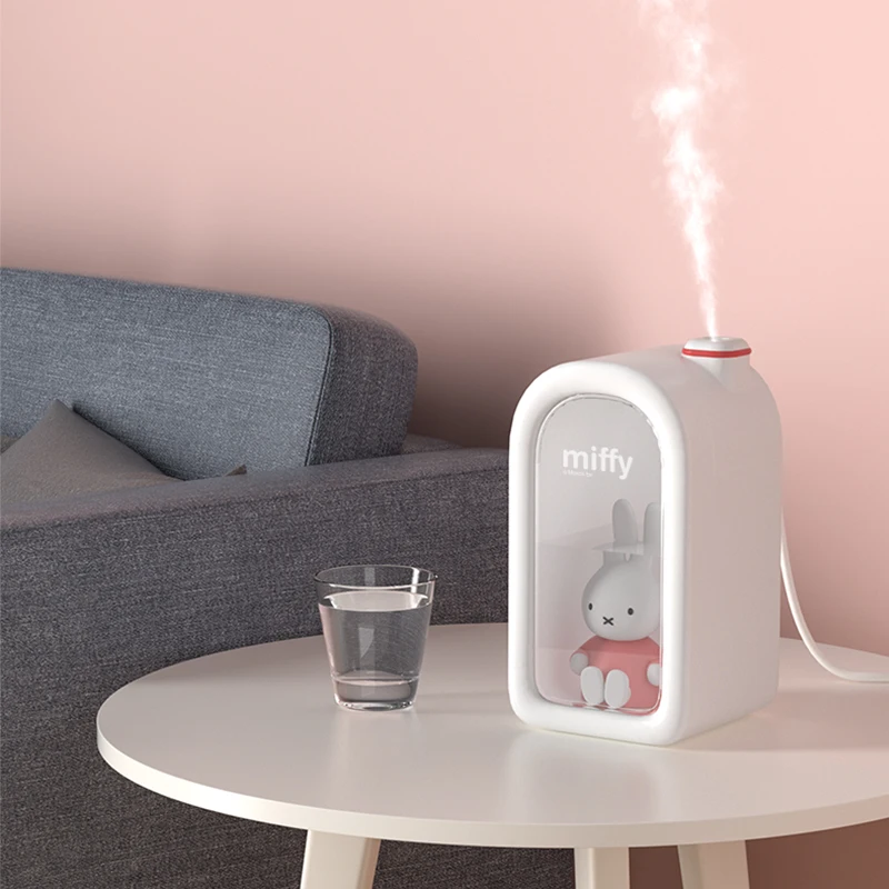 Miffy X MIPOW 380ML, humidificateur d'air à brume fraîche mignon avec veilleuse USB, humidificateur d'air Portable pour chambre à coucher, cadeaux pour la maison