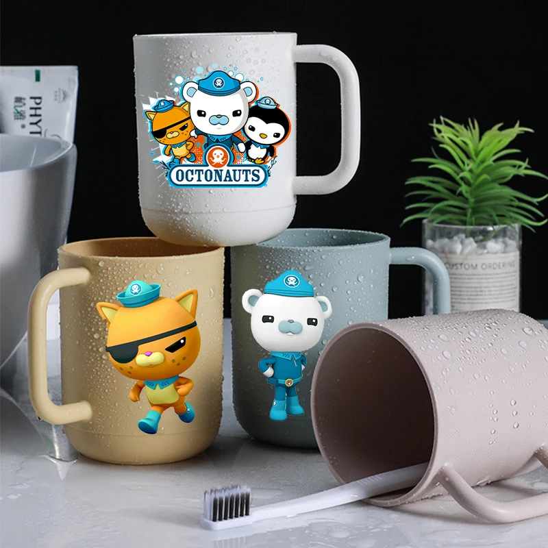 

Стаканы для зубных щеток Octonauts: креативные пластиковые стаканы для напитков в стиле аниме, для дома, ванной комнаты, для полоскания рта, бутылки для воды, милые мультяшные стаканы для детей, мальчиков и девочек