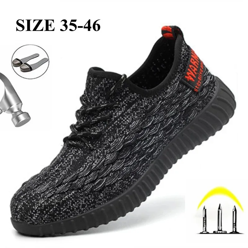 

Summer Breathable Safety Shoes Men's Lightweight Anti-Smashing Piercing Work Sandals Single Mesh Sneakers