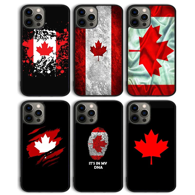 Canada flag Phone Case Back Cover For iPhone 16 15 SE2020 14 13 Pro Max 12 Mini X XR XS Max Plus 11 Pro Max Coque