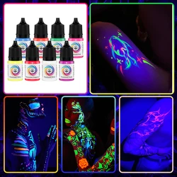 Fluoreszierende Tinte 5 ml/Flasche Professionelle Tattoo Pigment Tinten Sichere Halb Permanent Farben Liefert Für Schönheit Make-Up Körper Kunst