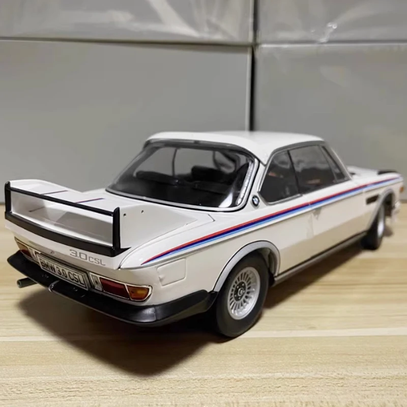 Diecast 1:18 Scale  BMW 3.0 CSL E9 1973 White Alloy Collection Model Adult Classic Collection Decoration Gift Toys Static Displa