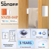 SONOFF SNZB-04P Zigbee Door Window Sensor Home Security Alarm Sensor eWeLink APP Tamper Alert Work with Alexa Google Home