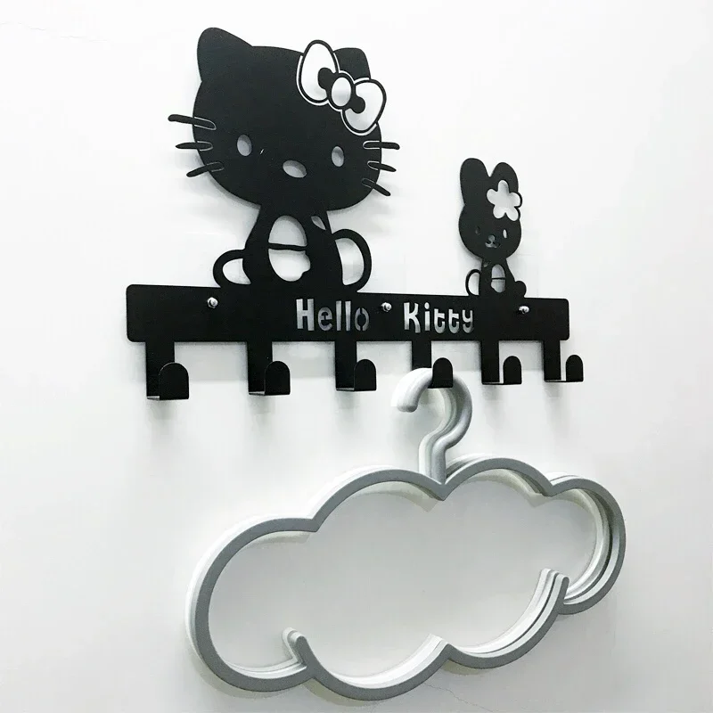 INS Cartoon Free Nail Iron Hanger Children Room Decoration Clothes Metal Hanger Wall Hanging Porch Door Coat Rack Hook For Baby