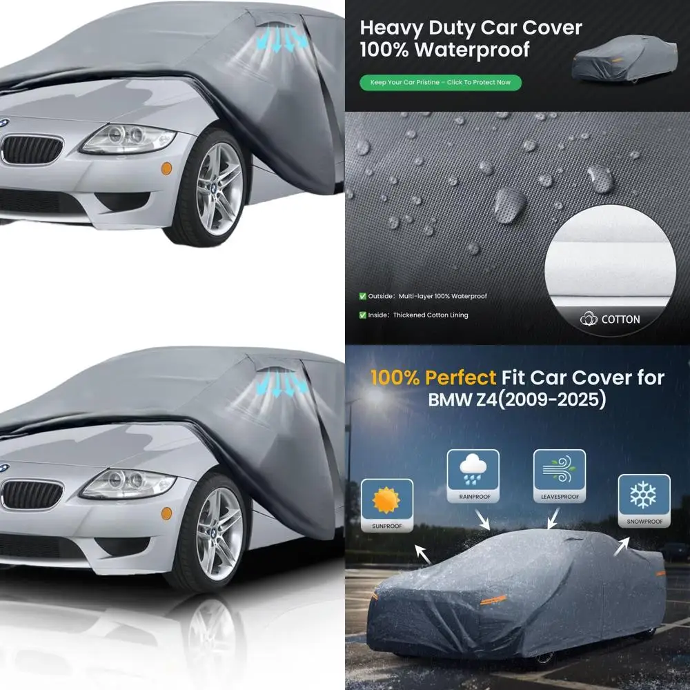 

Breathable Vents Waterproof Z4 Cover (2009-2025) - Premium with Cotton, Zippered Door, UV Protection, Sun, Rain, Snow, Dust. Inc