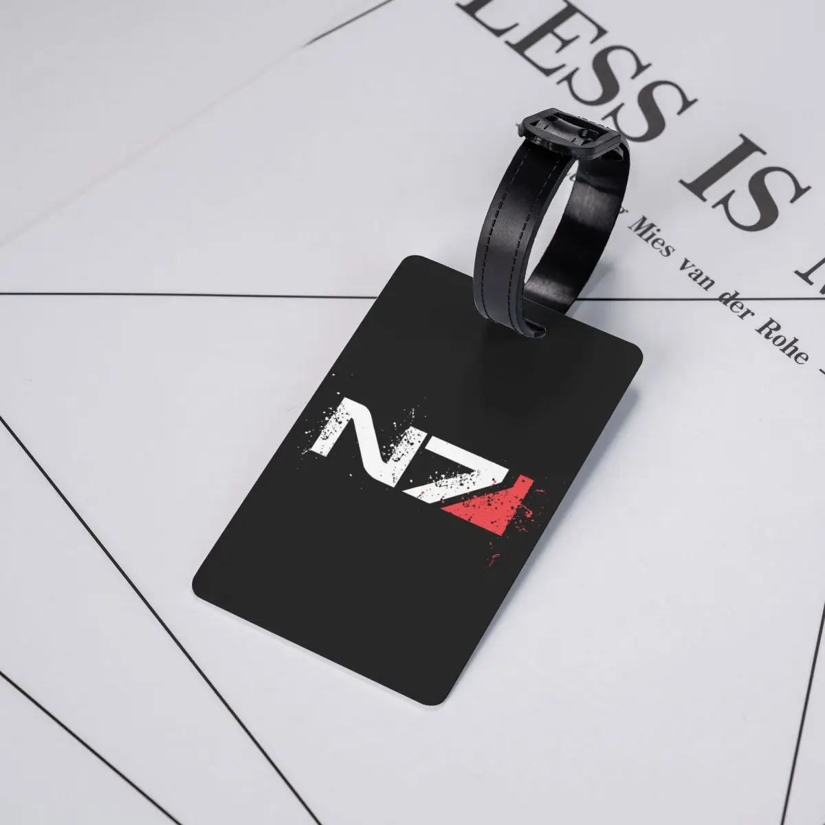 Custom Video Game Mass Effect N7 Luggage Tag Privacy Protection Alliance Military Baggage Tags Travel Bag Labels Suitcase