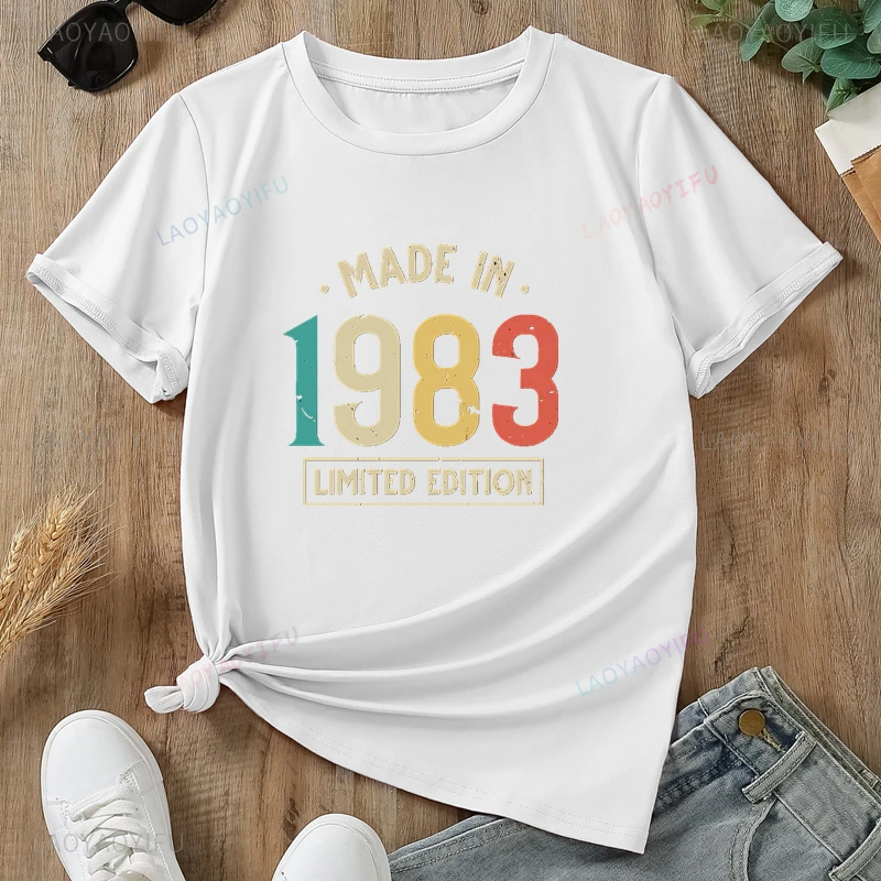 

An Incredible Time in The 80's, 1983 Limited Edition Classic Vintage Shirt Fun Fashion Casual Women's Cotton T-shirt