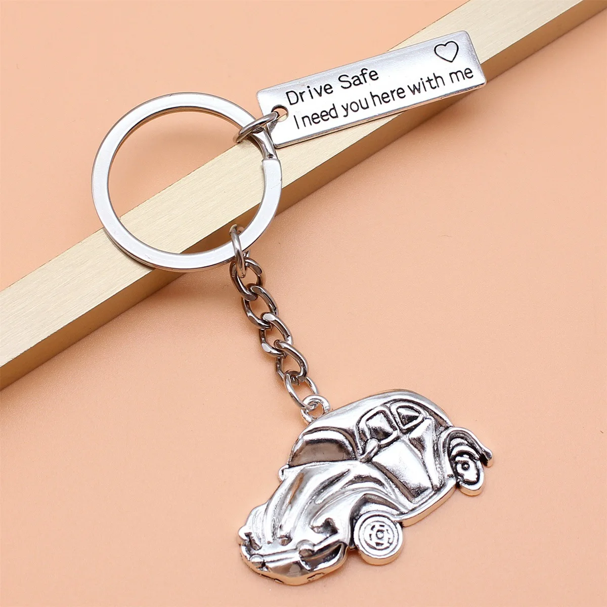 Drive Safe Safe Driving slogan Car motorcycle key chain pendant