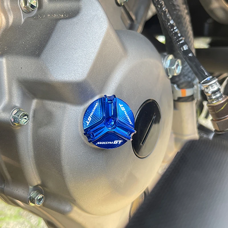 MaxsymGT Motorcycle Accessories Front Brake Fluid Reservoir Cover Engine Oil Plug Cap For SYM MAXSYM 400 GT Maxsym 400GT 400 gt