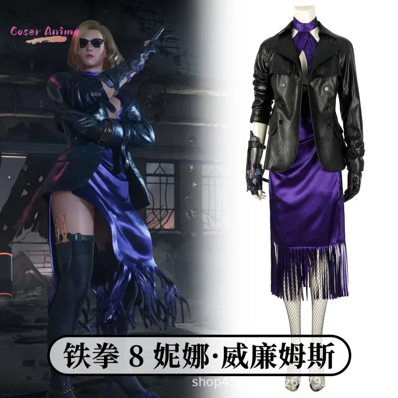 Juego Tekken 8 NINA WILLIAMS disfraz de Cosplay uniforme Halloween carnaval fiesta Navidad juego ropa de rol