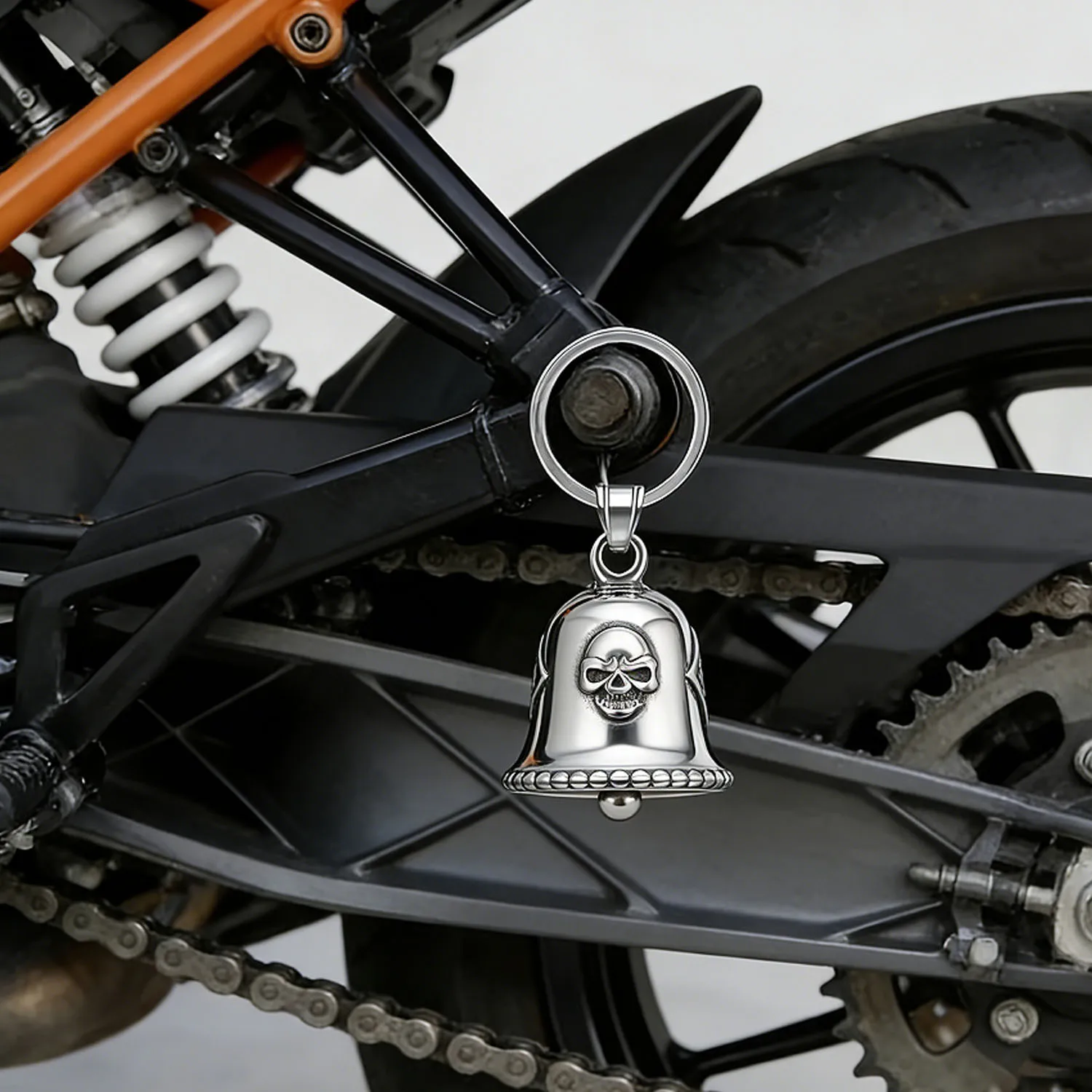 Skull Bell Motorcyclist Keychain Motorcycle Bell Riding Exorcism Accessory