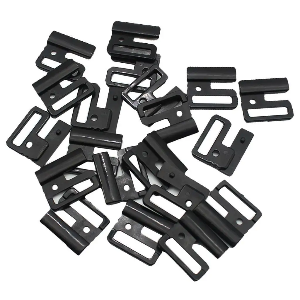 20pcs/10 Sets Useful Black Plastic Hook Snap Bra Clasps Bikini Slider Buckles for Sewing Underwear Wedding Dress Supplies