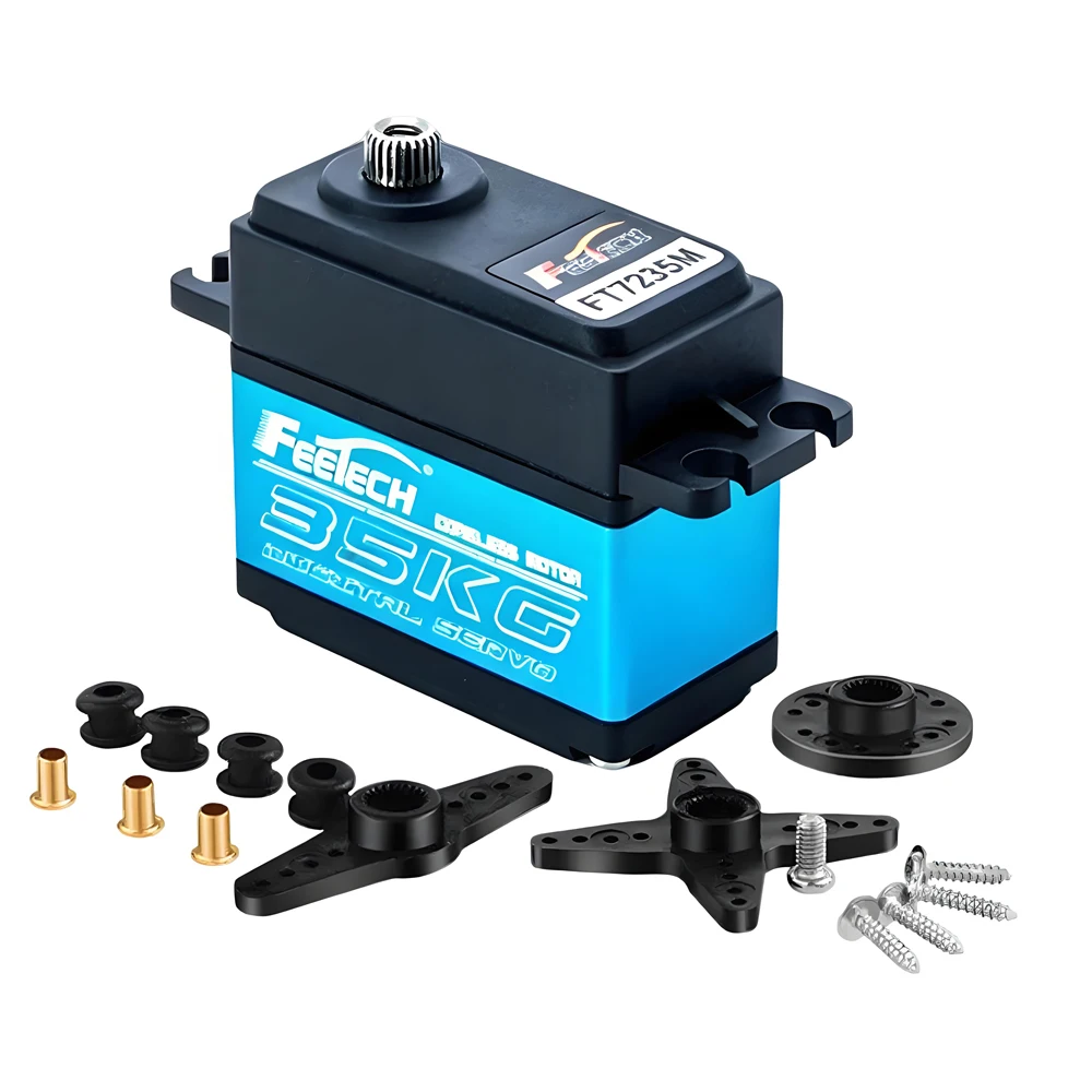 FEETECH FT7235M 6-8.4V 35KG Waterproof Coreless Digital Servo Steel Gear 180° For 1/8 1/10 RC Car Robot DIY