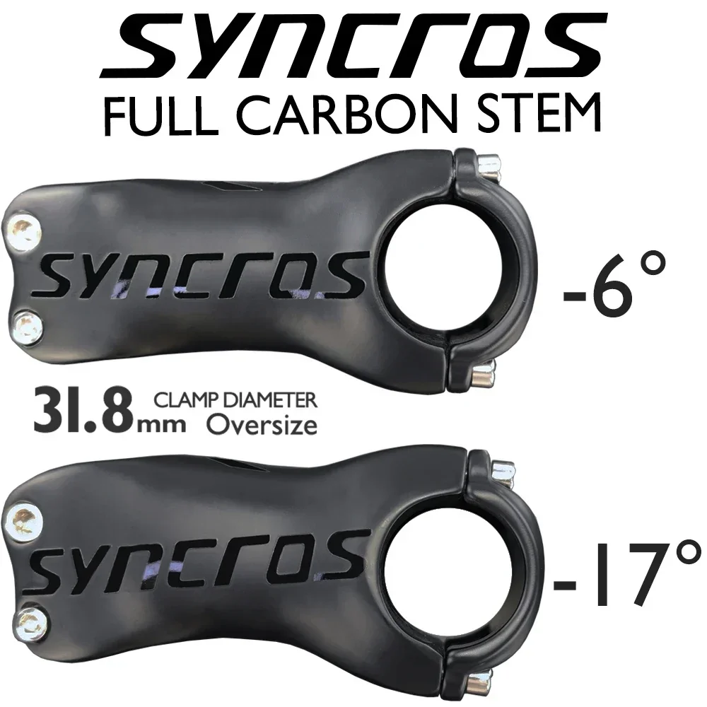 Syncros Fraser SL Three-layer Finish Full Carbon Stem Mountain/Road Bike Parts Angle 6/17 Degree 60-120mm carbon stem