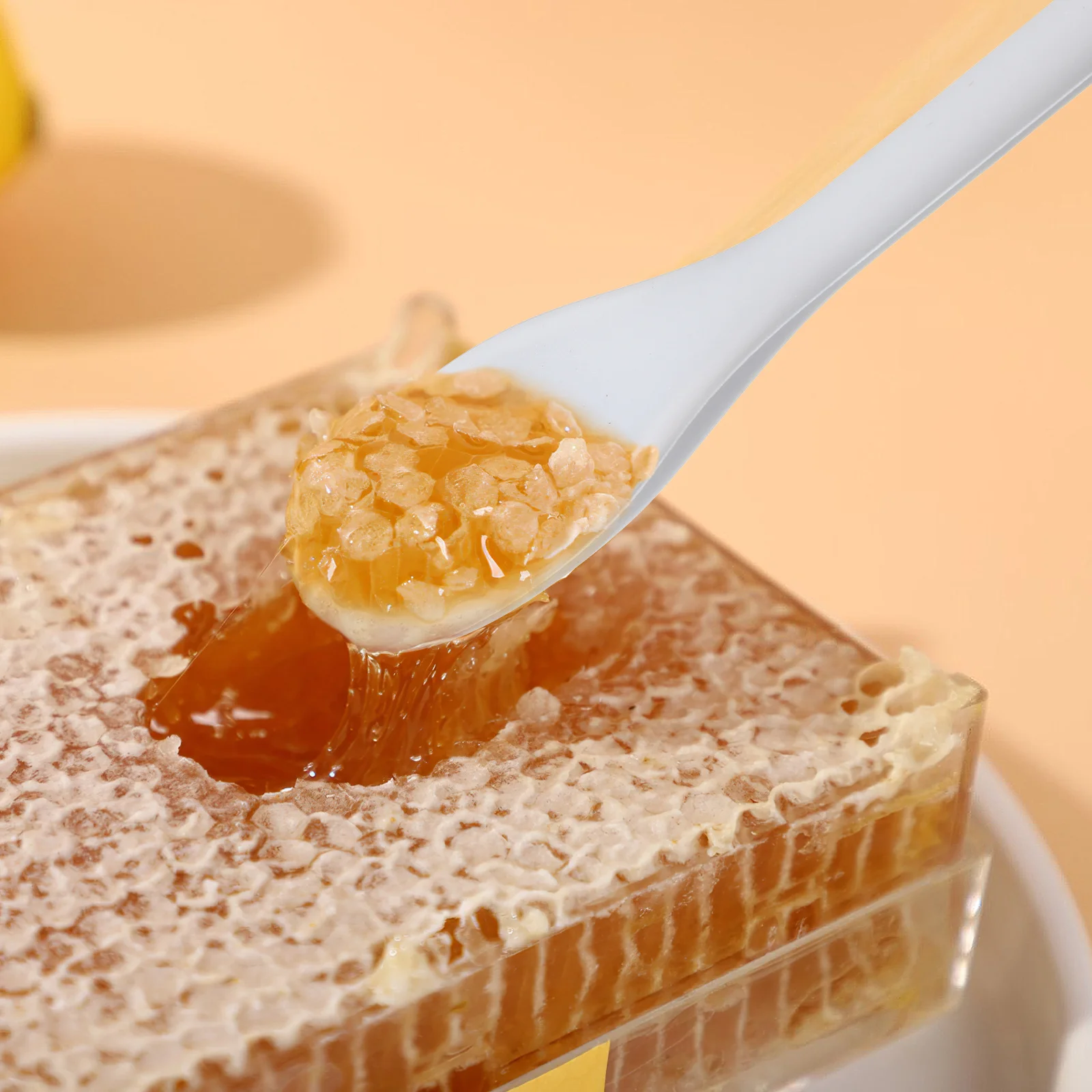 

2pcs Silicone Honey Stirrer Long Handle Mixing Spoon For Syrup Molasses Jam Kitchen Tools Honey Dippers Stirring Stick