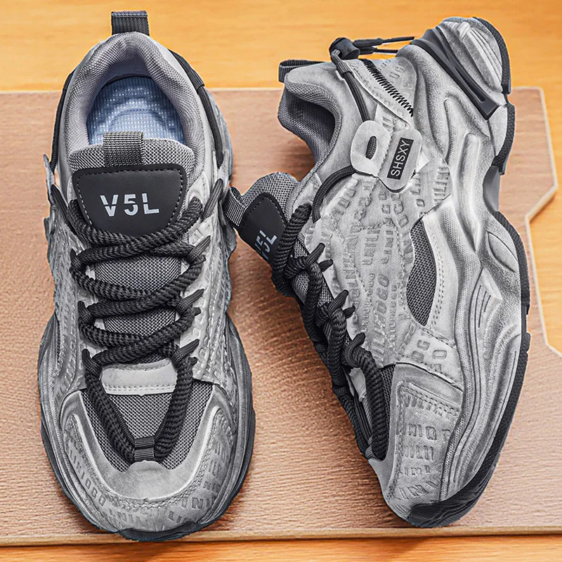 

Breathable Hollow Mesh Summer Sneakers for Men Elastic Rubber Outsole Shockproof Outdoor Daily Walking Trainer