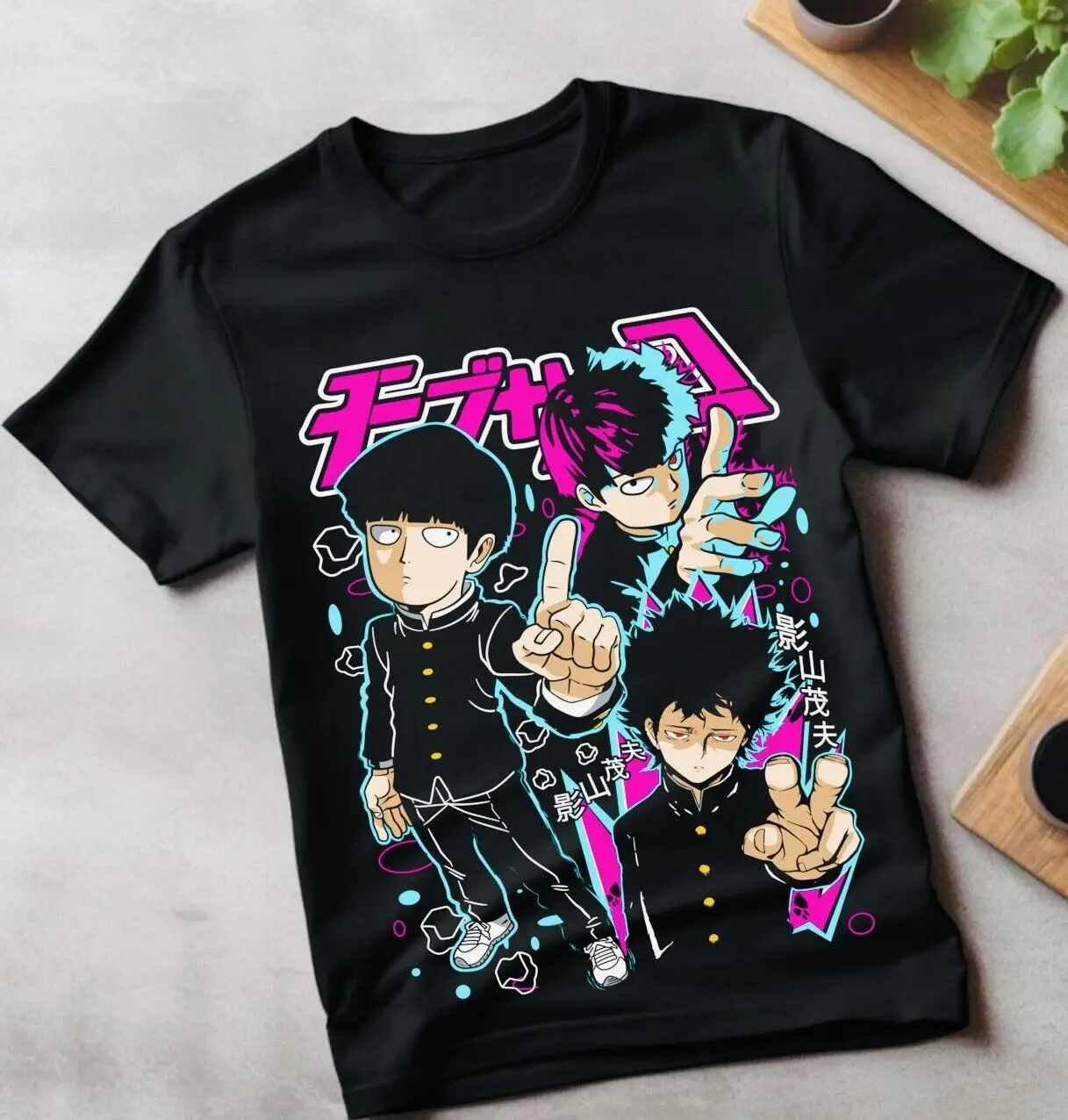 

Mob Psycho 100 Cast Anime Manga T-Shirt All-Size Mob Psycho Dimple T-Shirt Tee