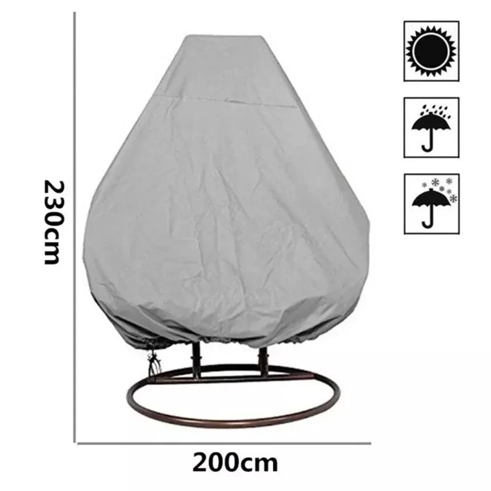 Waterproof Egg Chair Cover Hanging Swing Rattan Outdoor Furniture Dust-proof Garden Swing Chair Protective Cover Furniture Cover