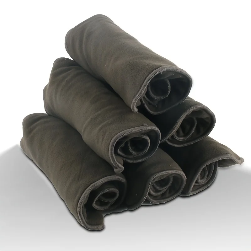 

5Pcs Washable Adult Diapers with Bamboo Charcoal - Reusable Microfiber Inserts, Breathable and Skin-Friendly
