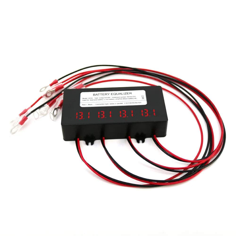 

HC02 Battery Equalizer Batteries Regulators 4S Active Connect Solar System Charge Controller Voltage Balancer 12V LED Display