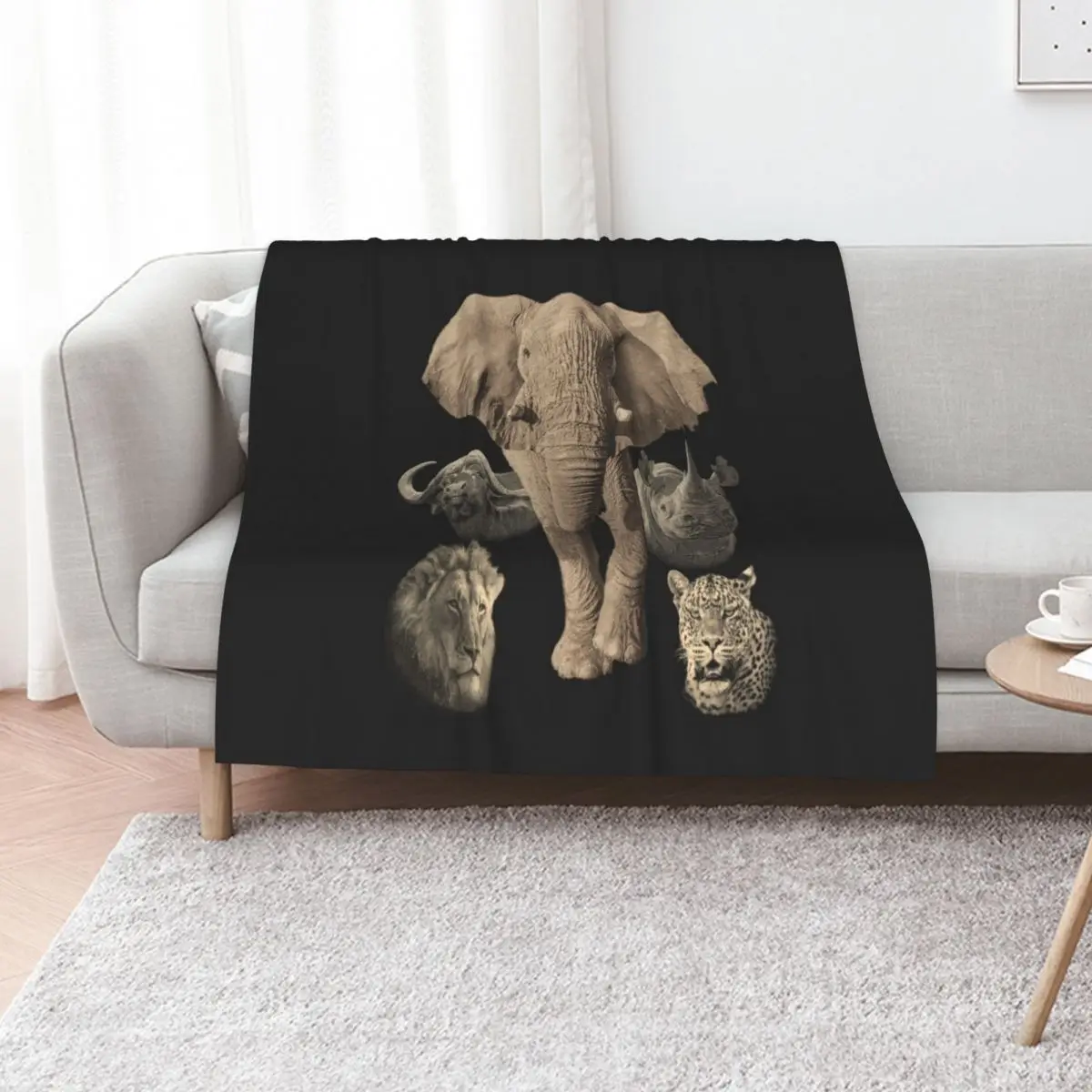 

Big Five Africa Safari Throw Blanket Bed Decorative Throw Giant Sofa Blankets For Bed Blankets