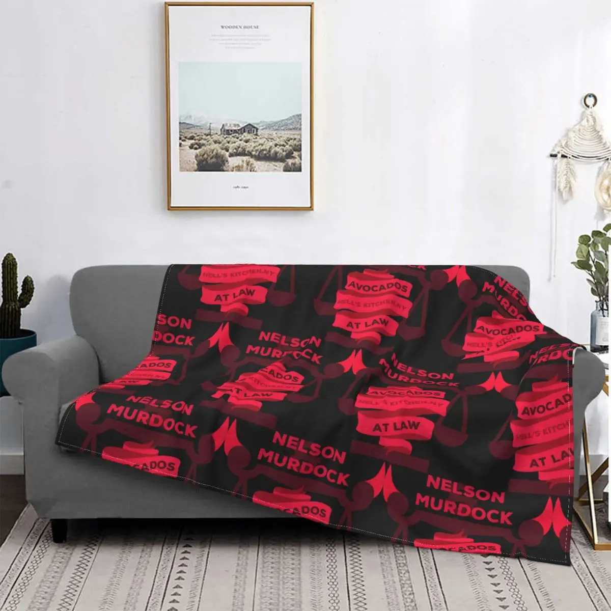 

Avocados At Law Marvel Daredevil Blanket Plush Autumn/Winter Multifunction Lightweight Throw Blankets For Bedding Plush