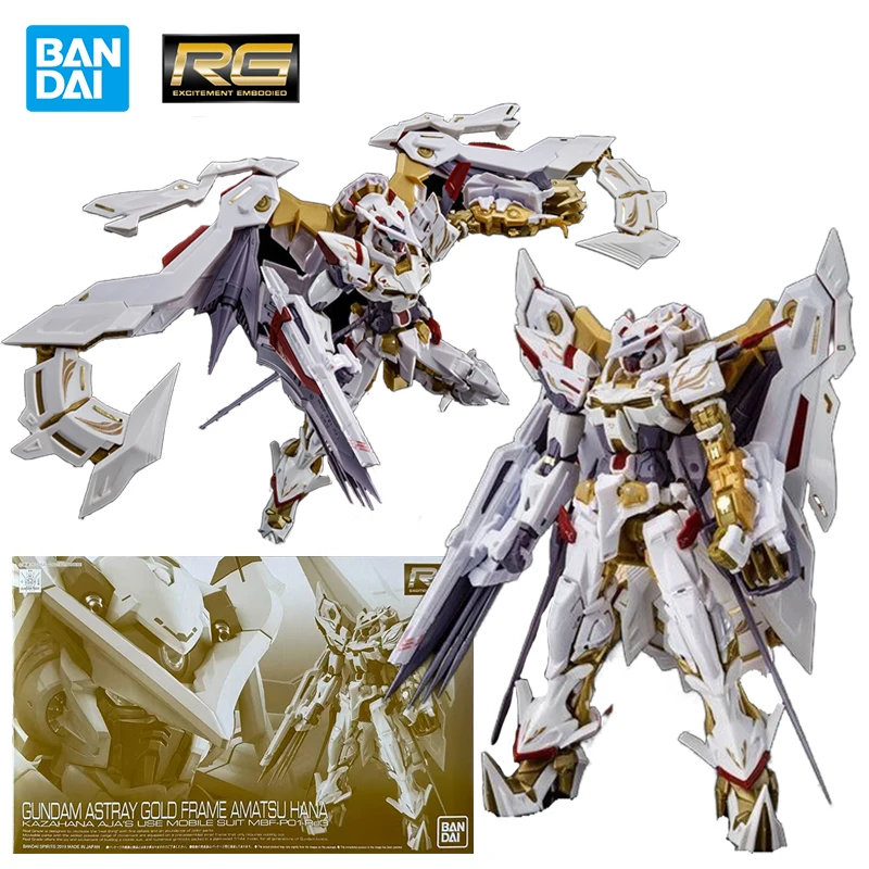 

Bandai PB RG 1/144 Gundam Astray Gold Frame Amatsu Hana 14Cm Anime Original Action Figure Model Kit Assemble Toy Gift Collection