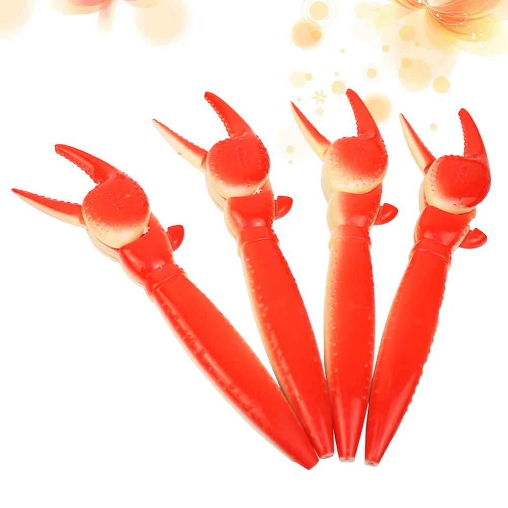 

4Pcs Elegant Lobster Claw Ball-Point Pen Creative Design Comfortable Writing Home School Stationery Ball-Point Pen