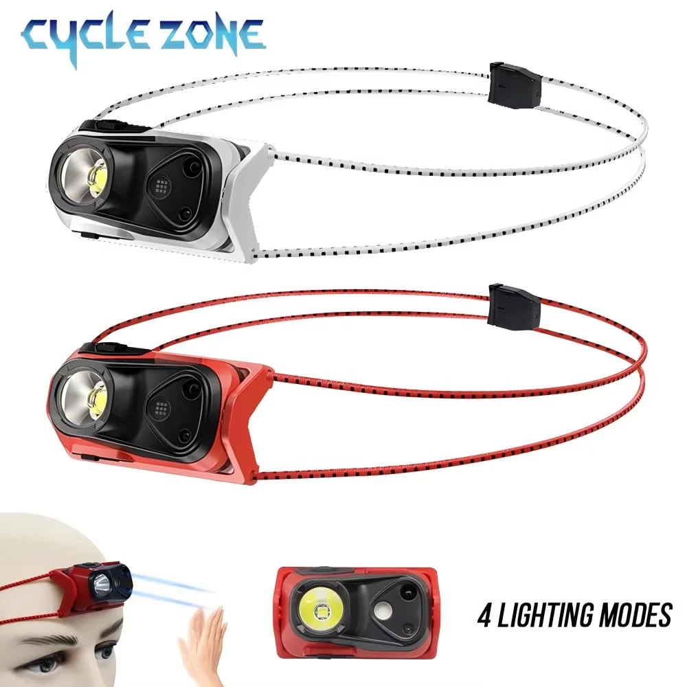 Portable XPG Headlight Sensor Headlamp Mini Flashlight USB Rechargeable High Brightness 4 Modes Night Working Head Torch Light