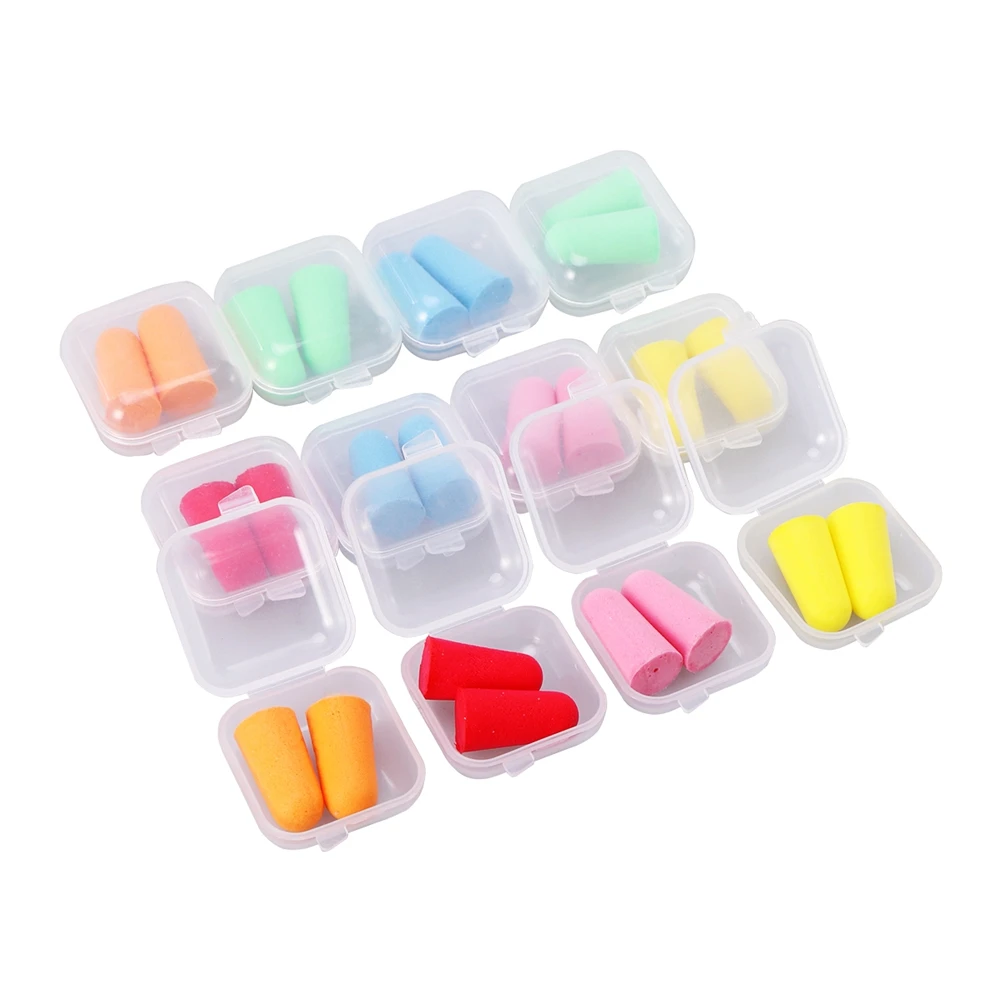 

Anti-noise Earplugs 6 Boxes Comfortable Texture Noise Cancelling Sleep Sponge Soft Surface Long-lasting Hearing Protection