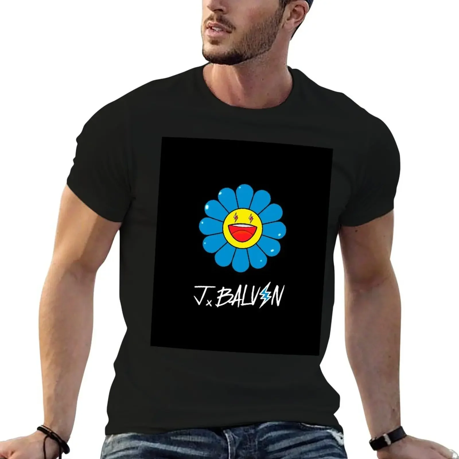 Arcoiris \\ Blue, Azul- J Balvin (Jeismary Rivera) T-Shirt korean fashion tees anime clothes Men's t shirts