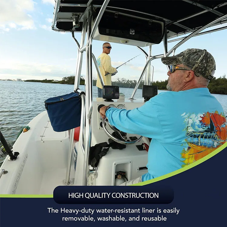 Portable Kayaking Trash Can Durable Polyester Boating Storage Bag Camping Beach Fishing Collapsible Storage Bag