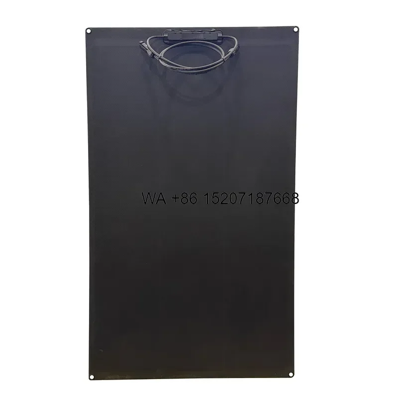 Wmwmnu for 150W ETFE Flexible Mono Solar Panel 4mm Thin With Silver M10 Eyelets IP67 Waterproof Bendable PV Module for RV