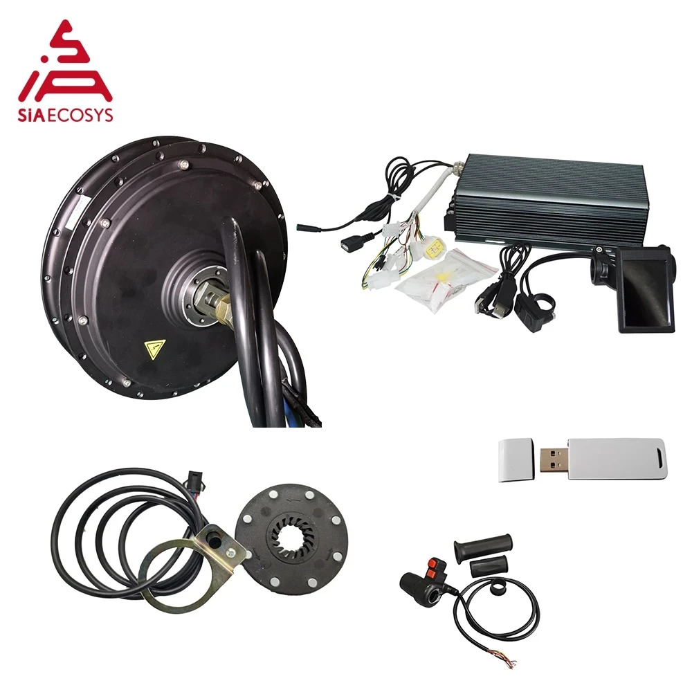 

QSMOTOR 3000W QS205 V3TI Spoke Hub Motor with SVMC72150 Controller Electric Motor Kits 48V/60V/72V 70-80KPH