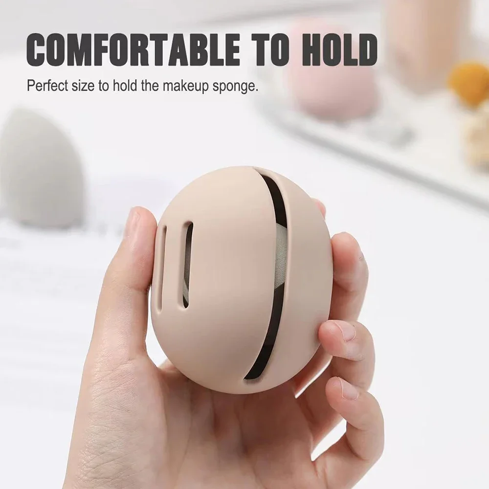 Makeup Sponge Silicon Holder Breathable Beauty Egg Organizer Travel Protable Sponge Blender Storage Case Puff Box view 4