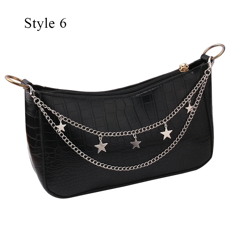 Multi-layer Metal Bag Chain Decoration Accessories For Handbags  Handle Chain Pendant With Lobster Buckle Heart Stars Bag Chains