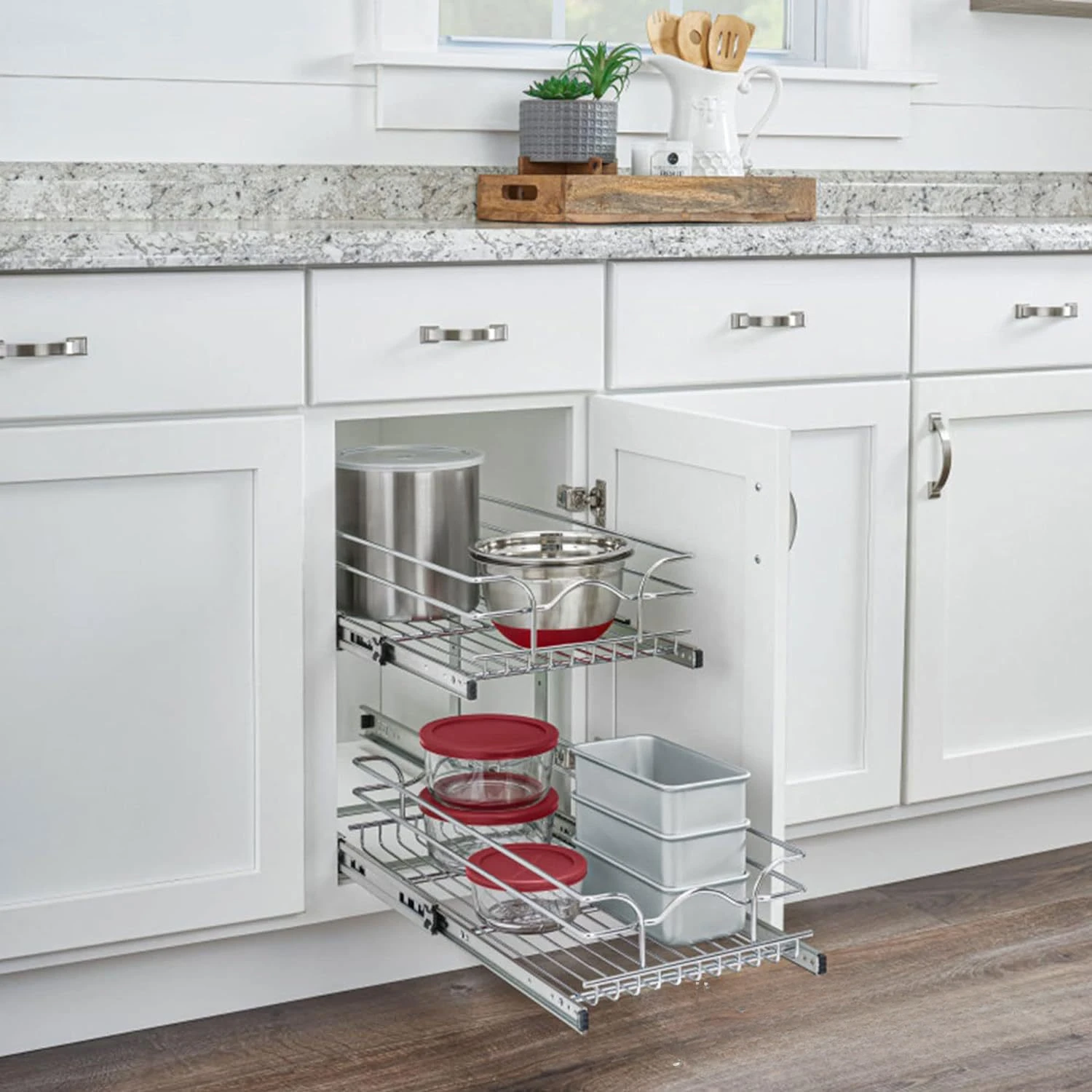 Two-layer withdrawal cabinet storage rack Sliding out Sliding bath cabinet storage Sliding out kitchen seasoning