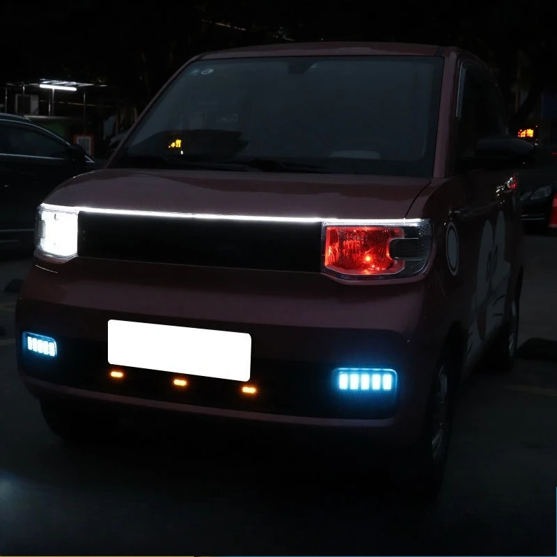 For Wuling Hongguang MINI EV 2020 Daytime running lights daytime running mobile steering modified front fog lights