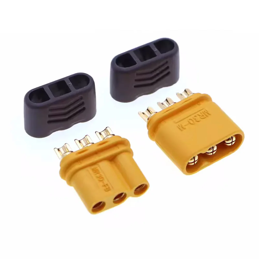 1 pair MR30 MR60 Male Female Connector Plug with Sheath Connector for RC Lipo Battery RC Multicopter Airplane