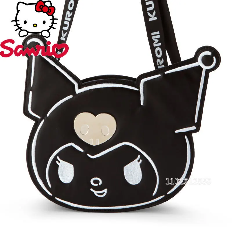Sanrio Hello Kitty New Women's Shoulder Bag Black Cartoon Fashion Women's Shoulder Messenger Bag 3D Fashion Casual Messenger Bag