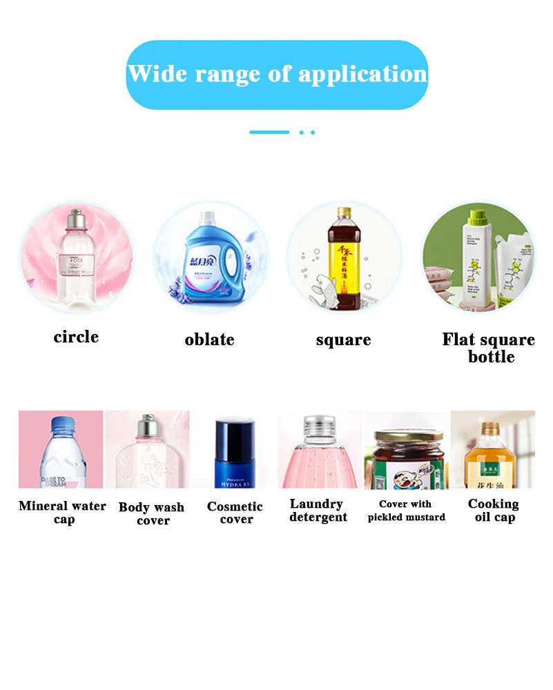 Semi-Automatic Small Table Type Pneumatic Metal Capping Plastic Bottle Screwing Machine for Mass Production for Glass Plastic