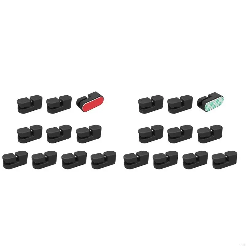 2025 New 10Pcs Adhesive Cable Clip Desk, for Cable Attachment Cable Guide Organizers