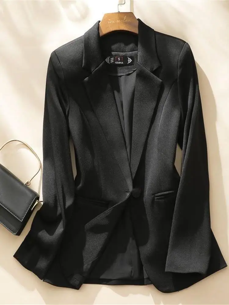 

Женская повседневная куртка Slim Fit из ацетатной ткани с имитацией белого дизайна, новинка 2024 года, модная модель для весны и осени