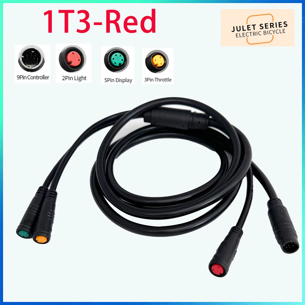 Elektrische Fahrrad Wasserdichte Kabel 1T2/1T4/1T5 Kabel Umwandlung Zubehör Controller Licht Ebrake Drossel Display