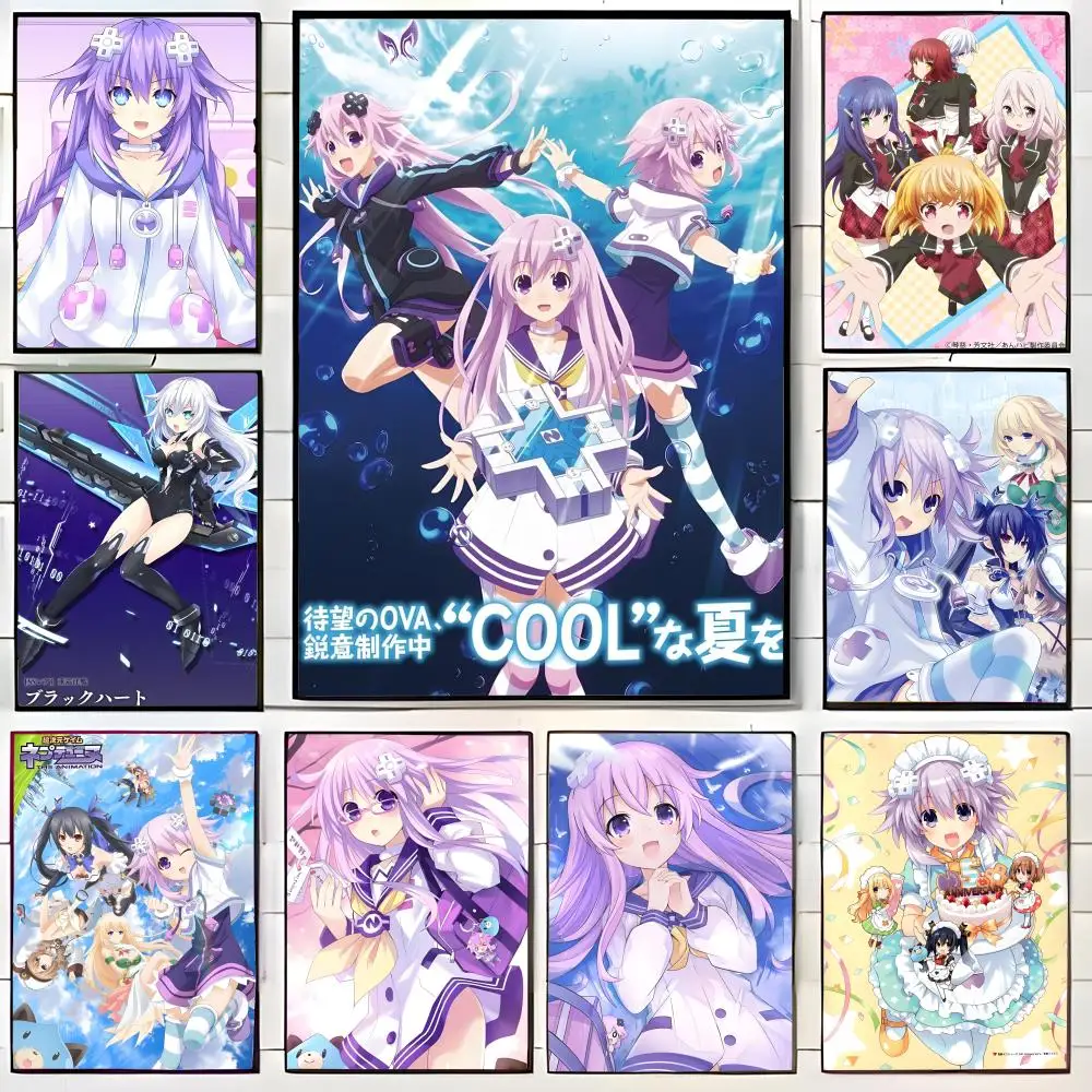 Hot Fun Japanese Game H-Hyperdimension Neptunia Series Poster, Wandkunstdruck, Poster, dekoratives Wandbild, Heimdekoration, Geschenk, ungerahmt