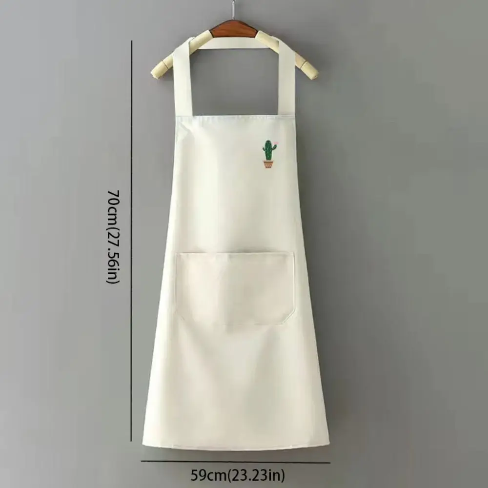 Cute Kitchen Aprons Waterproof Oilproof Can Wipe Hands Catering Waiter Home Cooking Cleaning Sleeveless Apron Smock